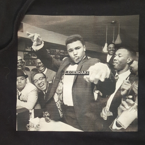 Muhammad Ali Black fleece Graphic Hoodie sz XL - Picture 3 of 7